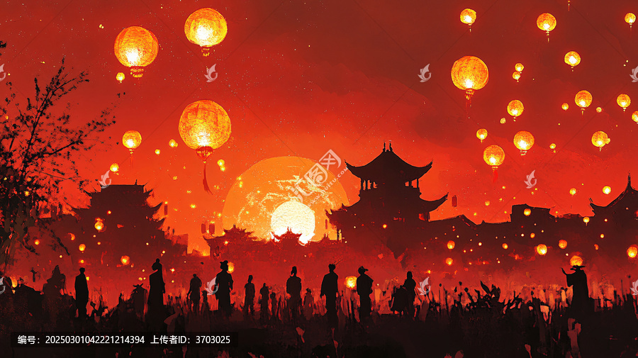 元宵節(jié)場景