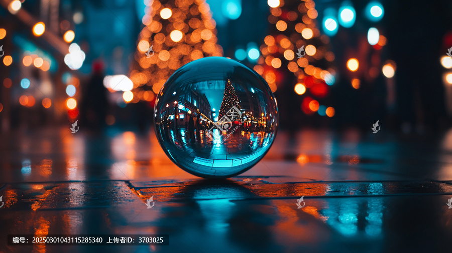 夜景水晶球