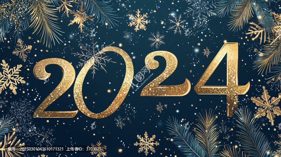 新年雪花圖