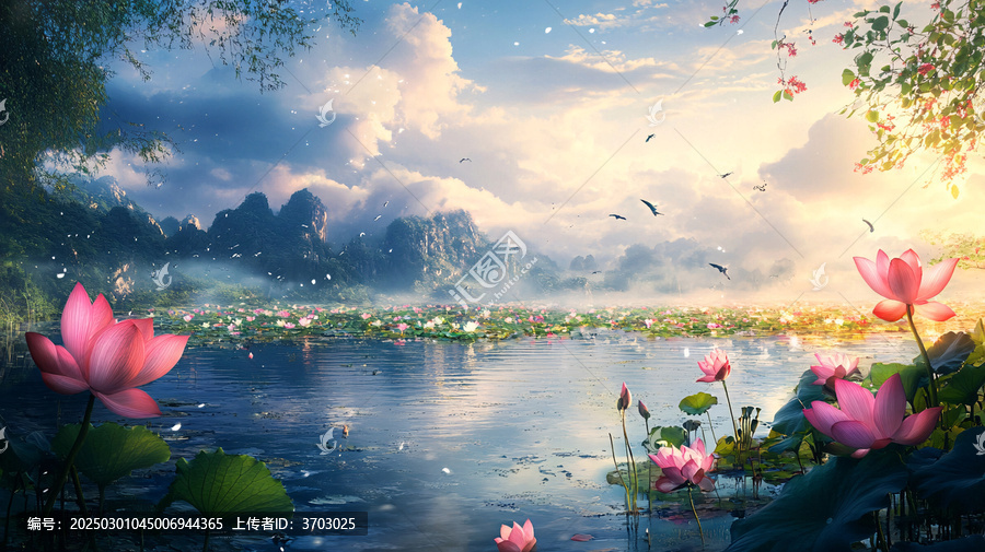 荷花背景