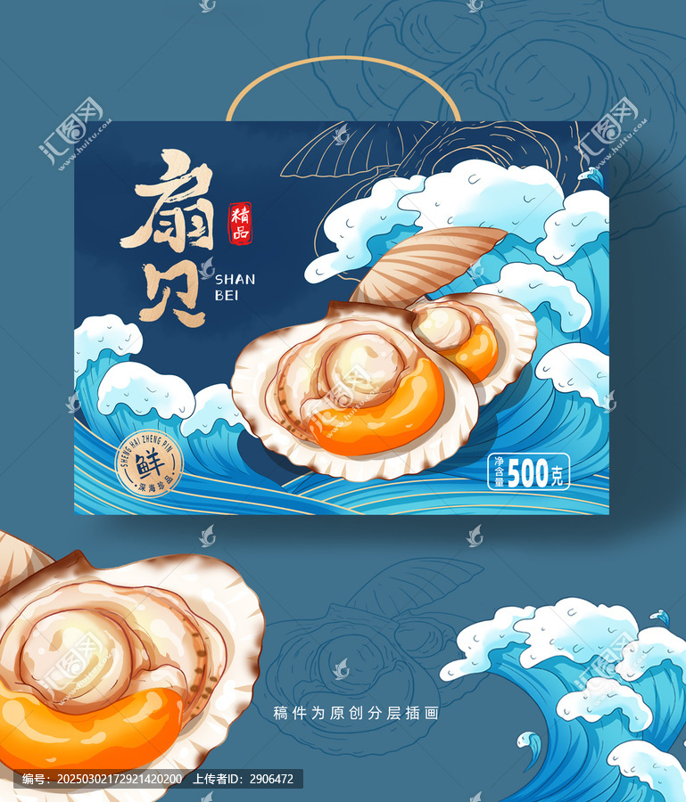 扇貝插畫包裝