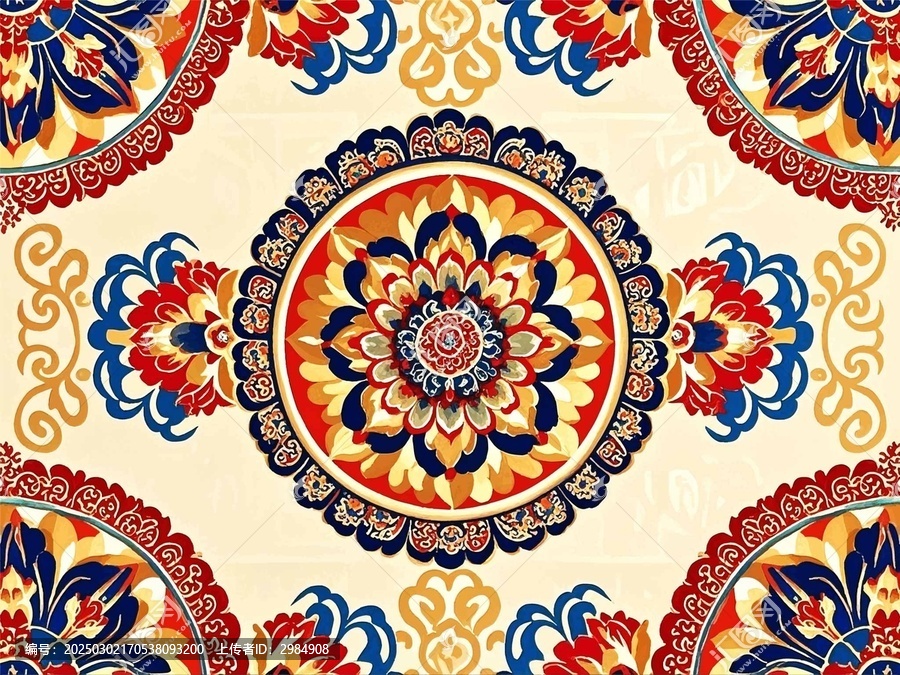傳統(tǒng)花紋寶相花紋樣