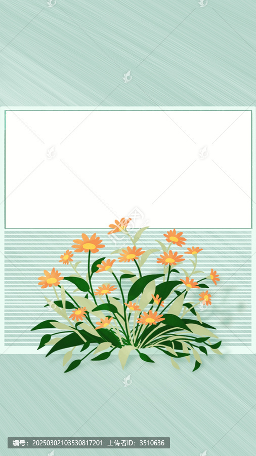 簡約清新植物花卉扁平矢量圖背景素材