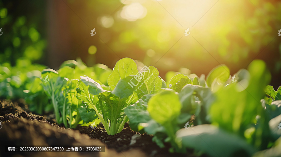 陽光下的青菜