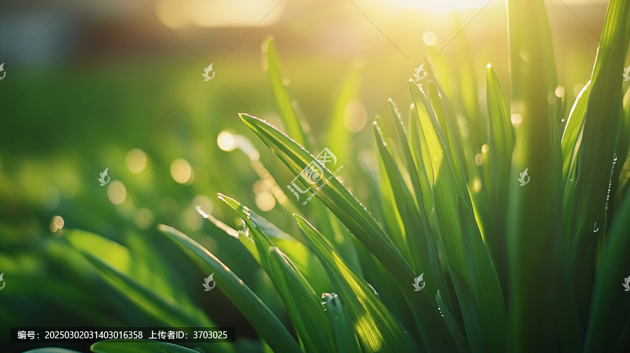 唯美小草光影