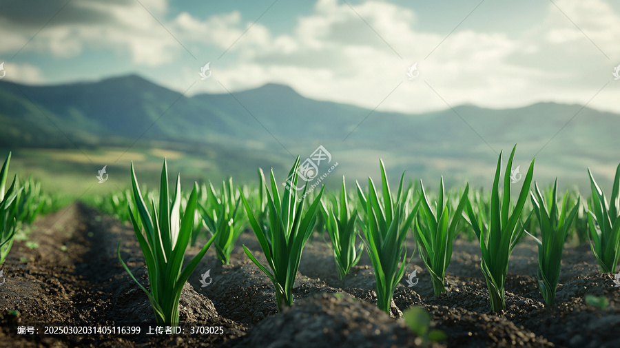 洋蔥植株田園風(fēng)光
