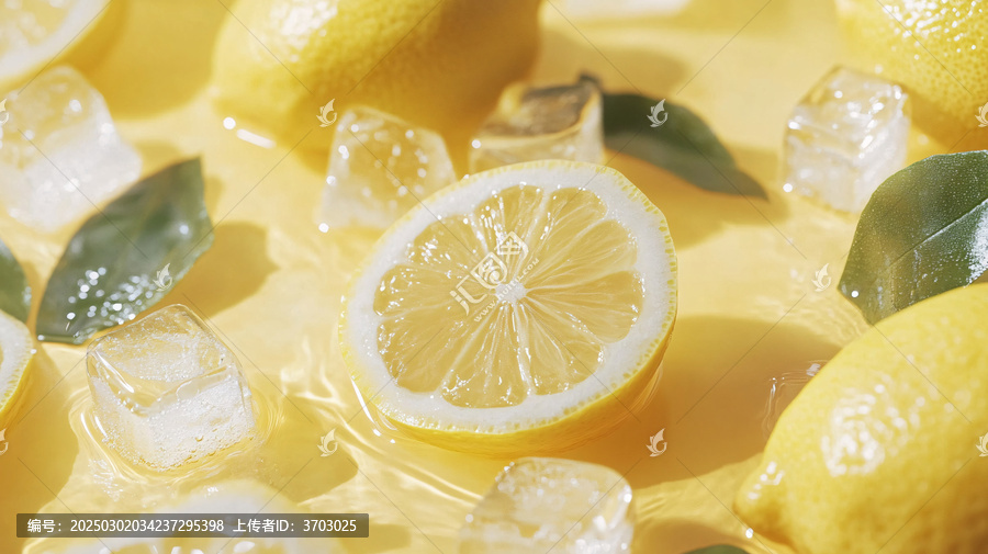 檸檬水與冰塊
