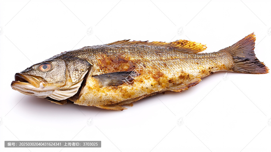 鱸魚白底圖片