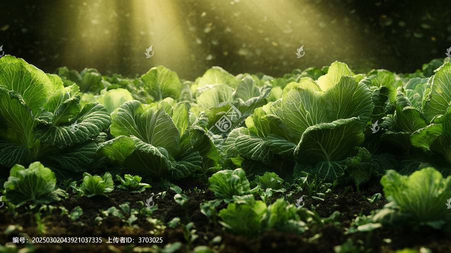陽光下的青菜