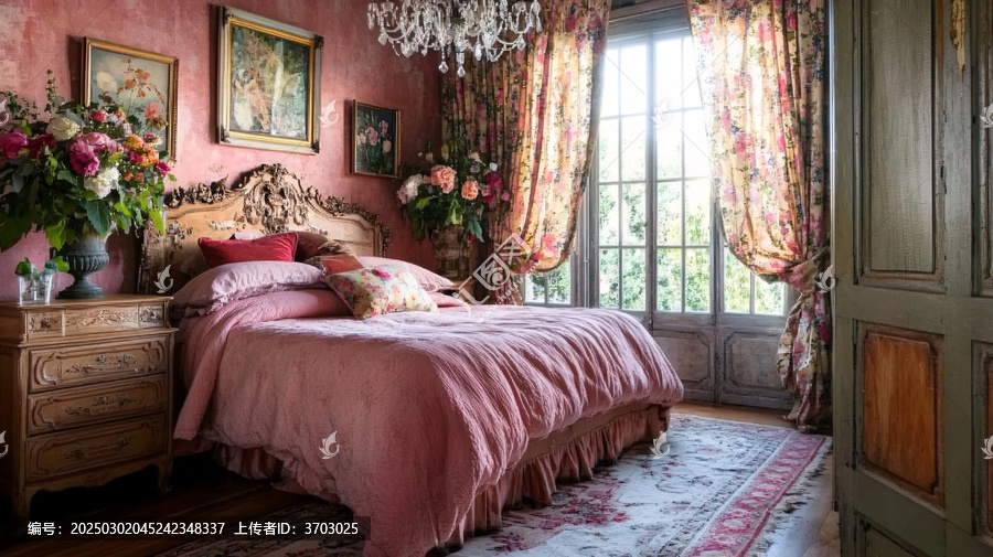 洋花大床