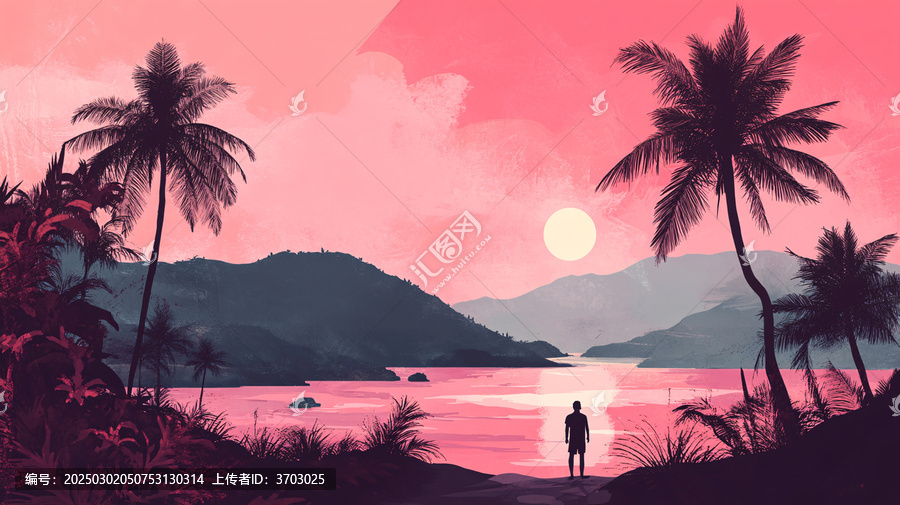 海邊落日