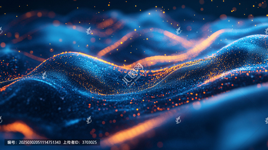 科幻感藍(lán)色流動感背景