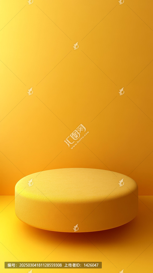 抽象黃色簡約產(chǎn)品展示臺