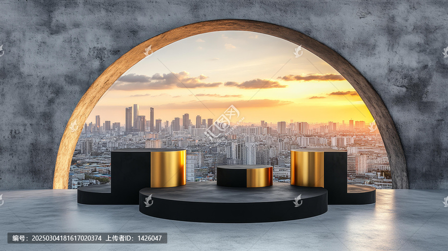 現(xiàn)代城市景觀展示臺(tái)