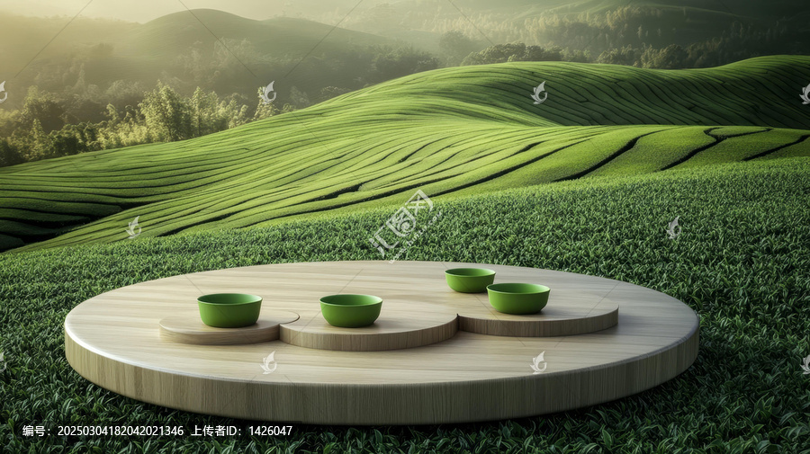 茶園美景靜謐茶藝場(chǎng)景