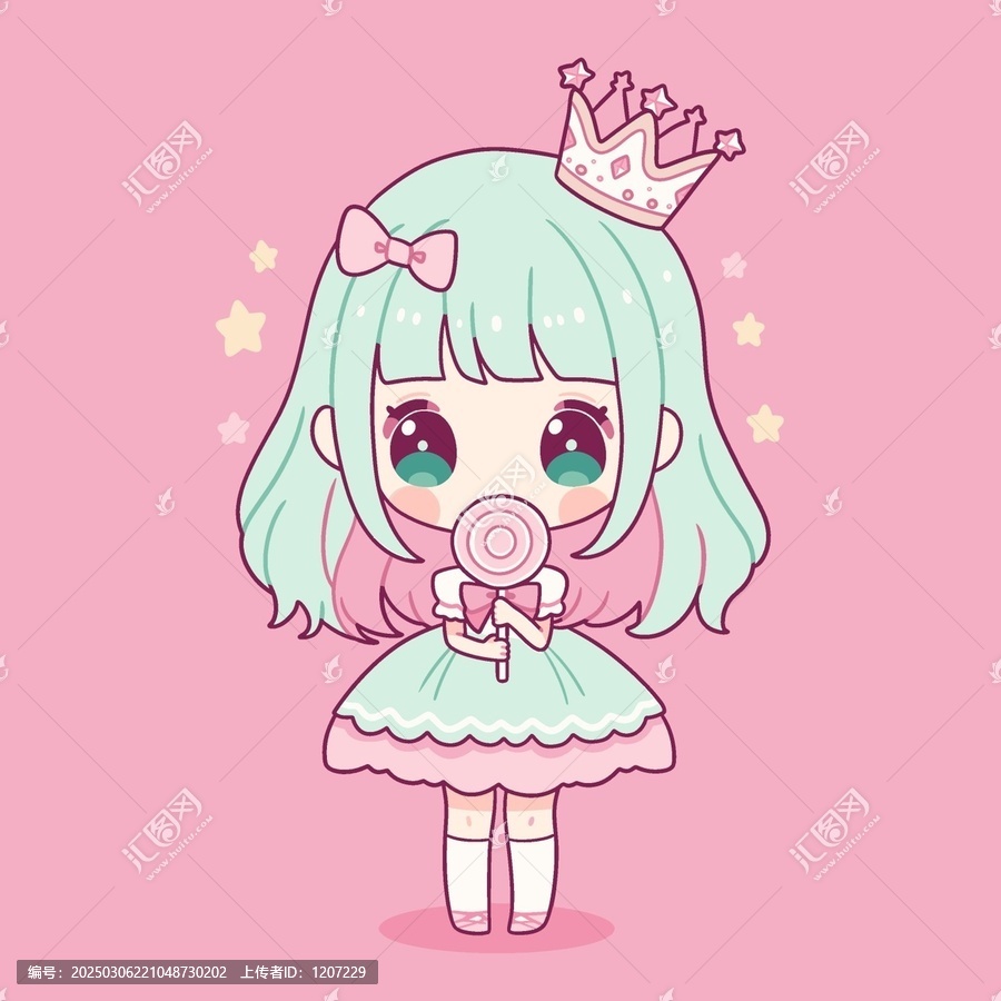 Q版女孩插畫