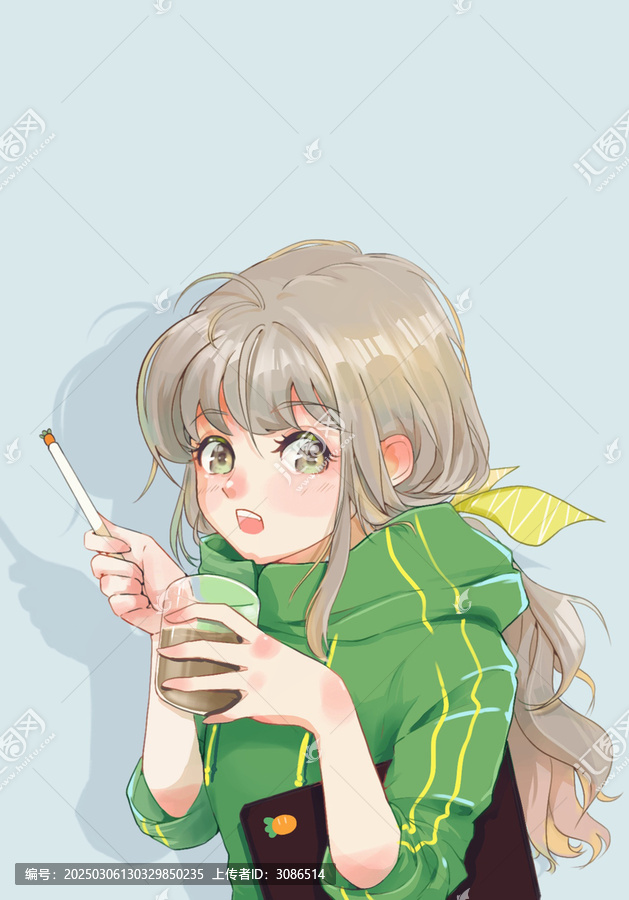插畫準(zhǔn)備上網(wǎng)課