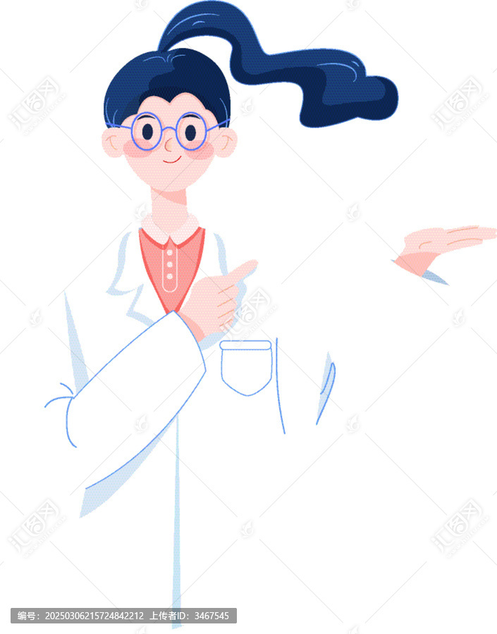 卡通矢量女醫(yī)生
