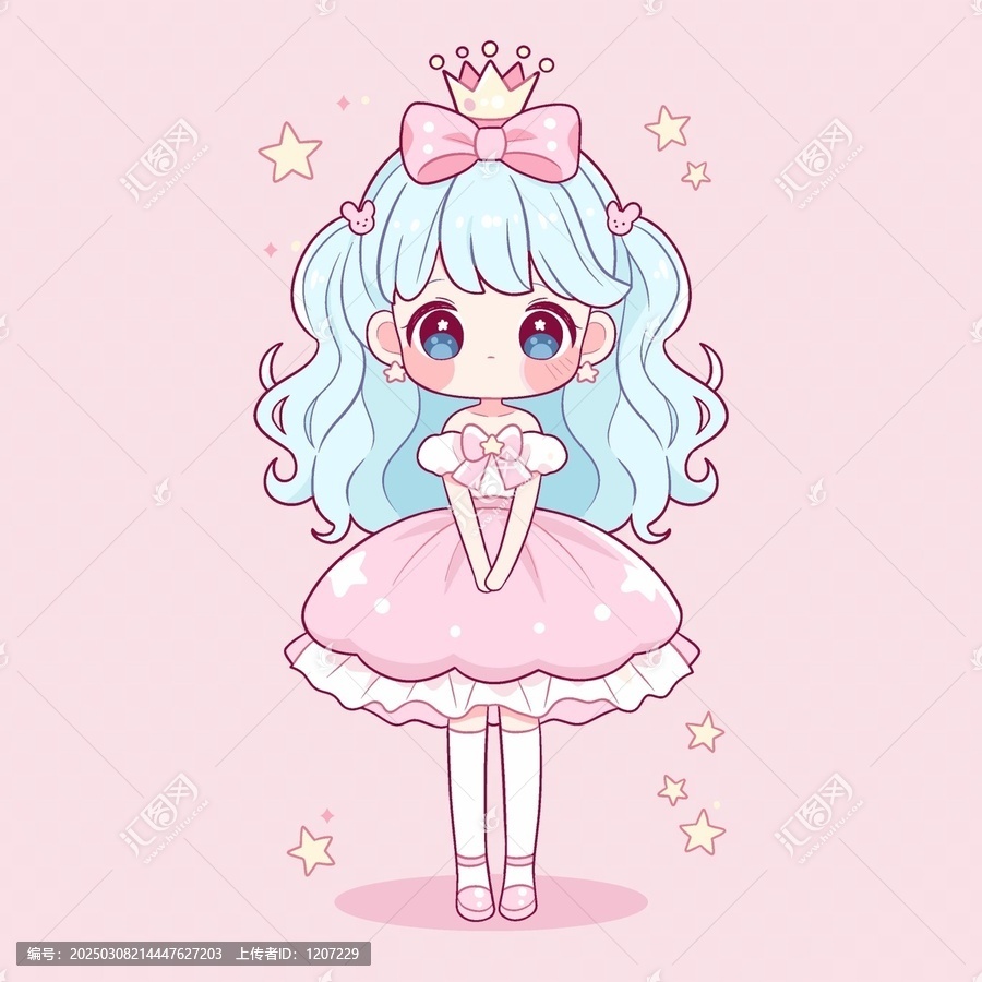 可愛女孩印花圖案