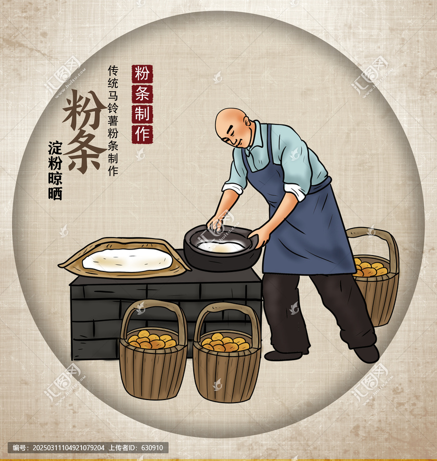 粉條制作淀粉晾曬