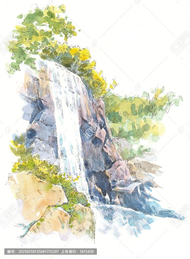 江蘇連云港花果山景區(qū)水彩畫