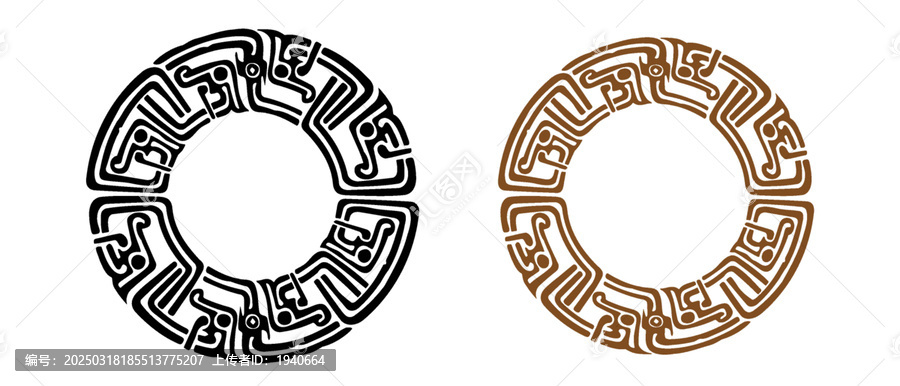 中式紋樣矢量藝術(shù)插圖