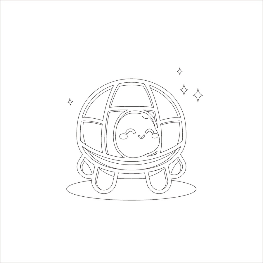 手繪烏龜插畫(huà)