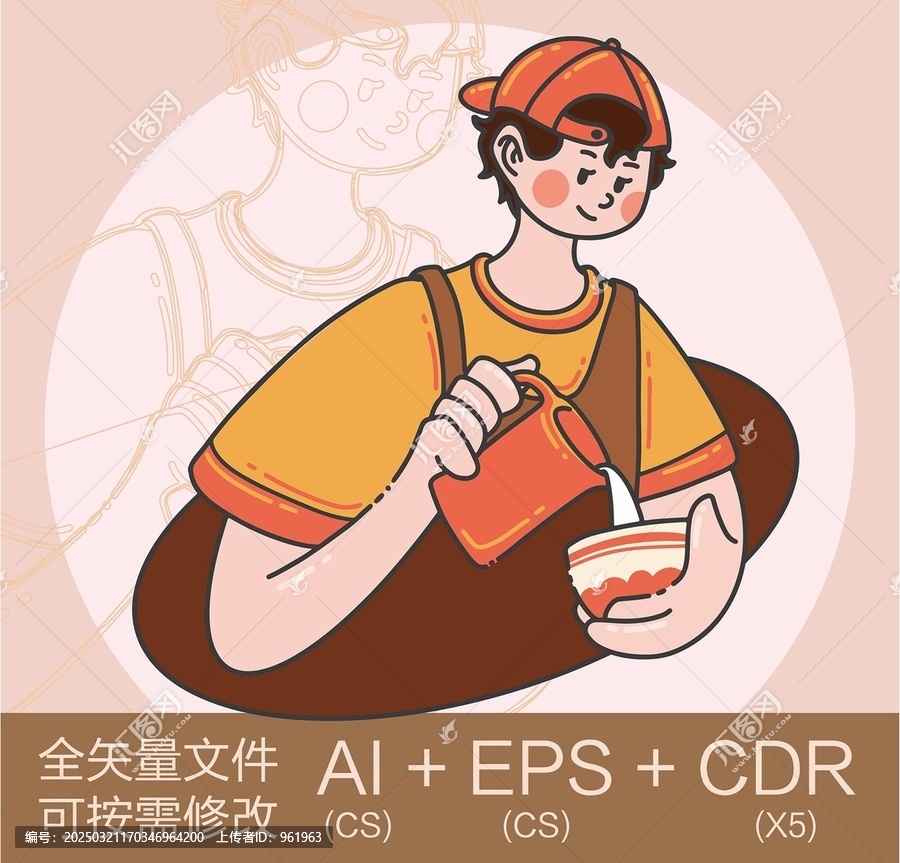 戴帽子的男性咖啡店員