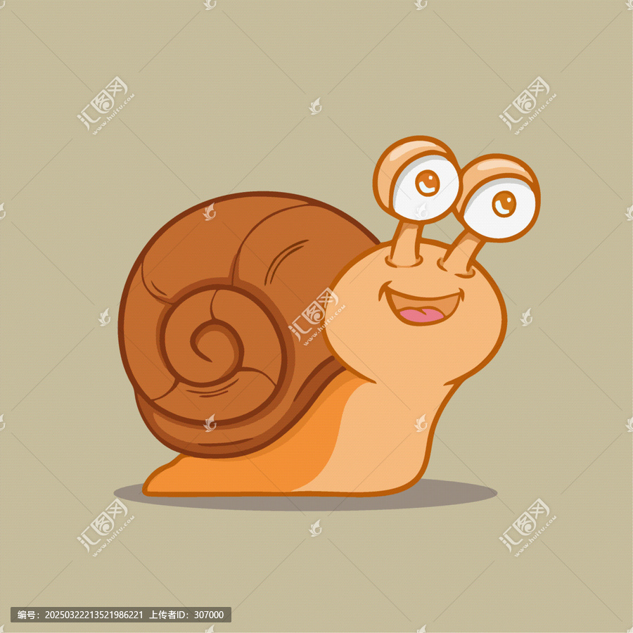 驚訝表情的蝸?？ㄍㄐ蜗罂ㄍ≦版兒童插畫(huà)