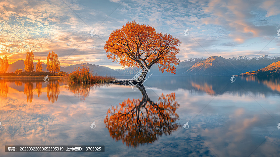 大樹倒影