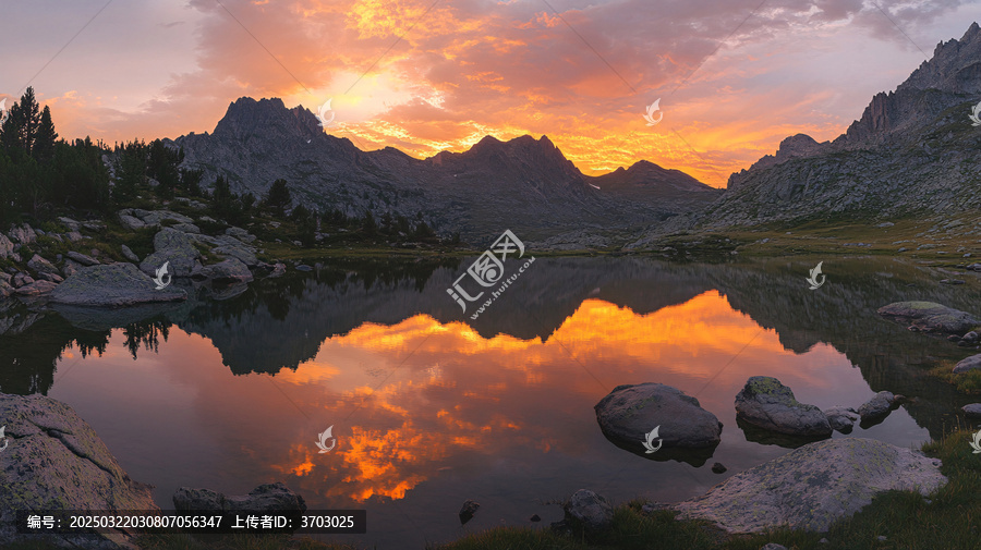 山湖夕陽(yáng)