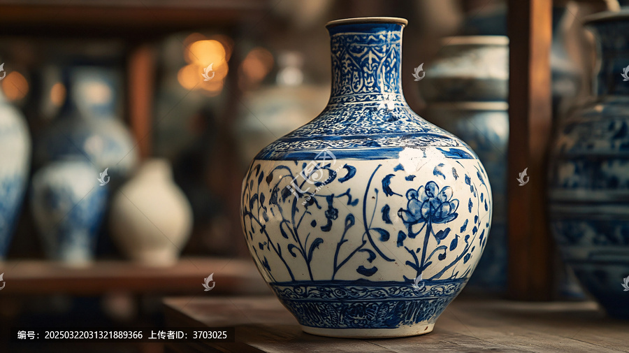 青花擺件