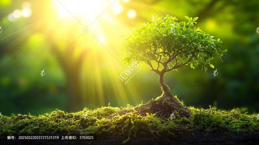 唯美陽光小樹