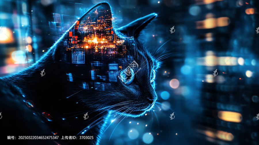 未來科技城市光影