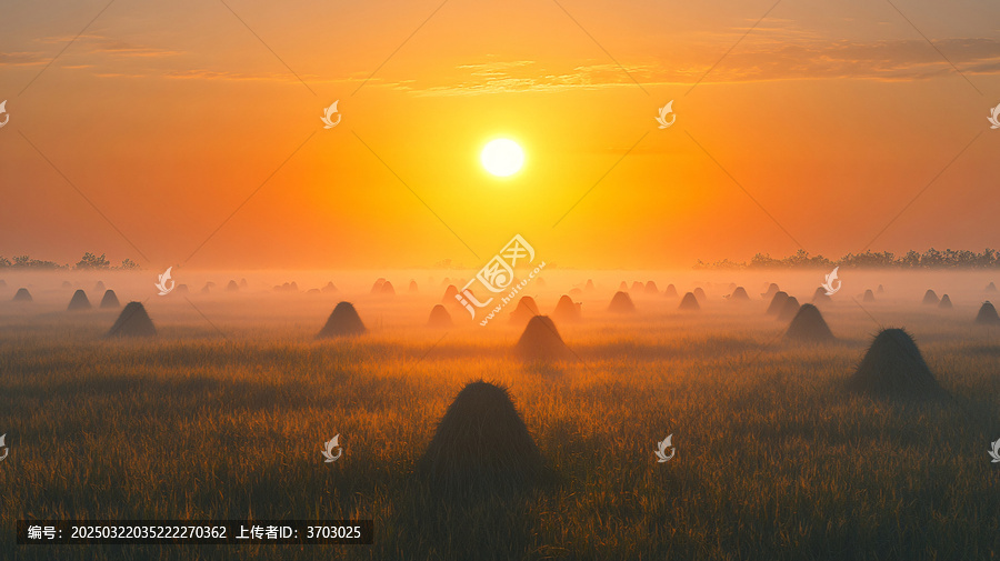 水稻日出