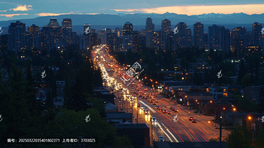城市黃昏