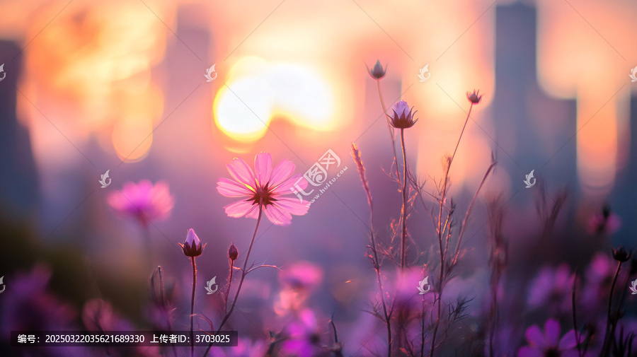 荷蘭菊夕陽
