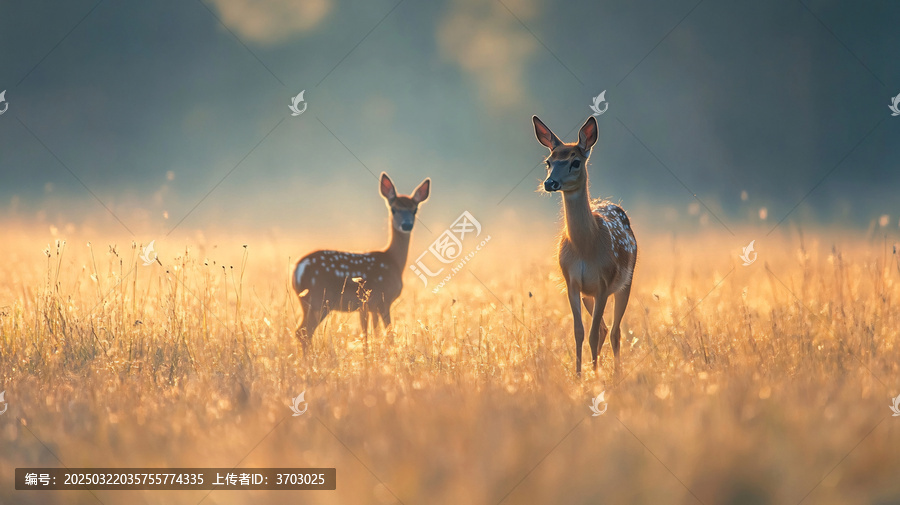 兩只梅花鹿