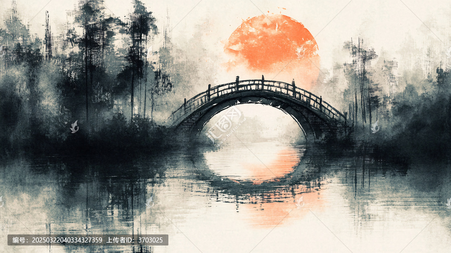 水墨小橋