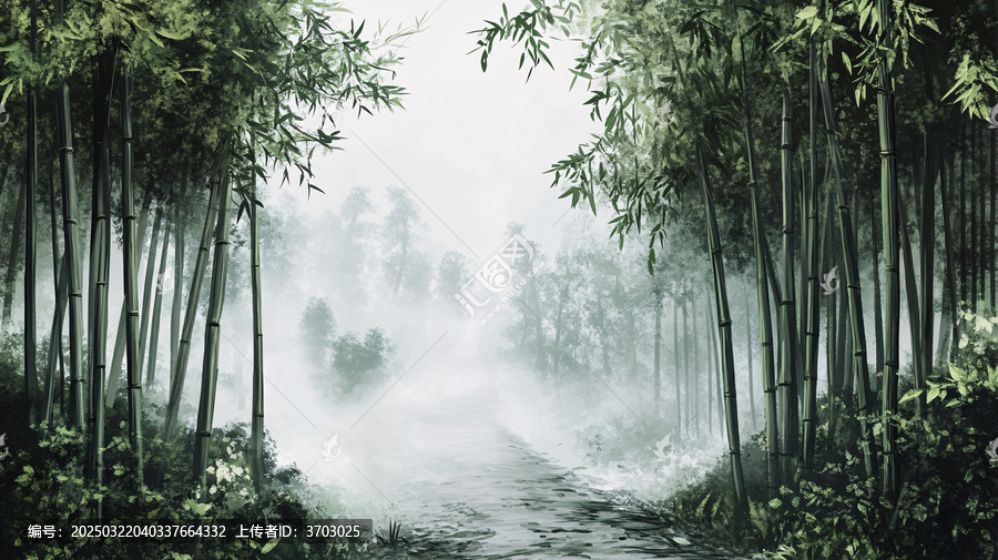 唯美竹林背景