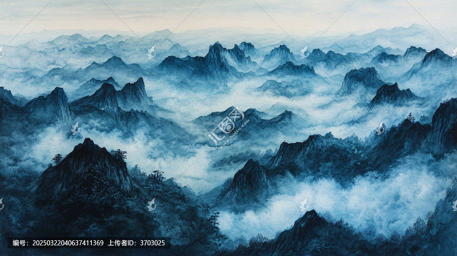 巨幅遠(yuǎn)山