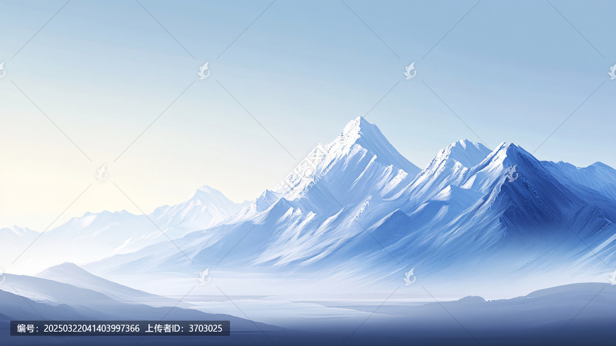 簡約漸變山峰背景