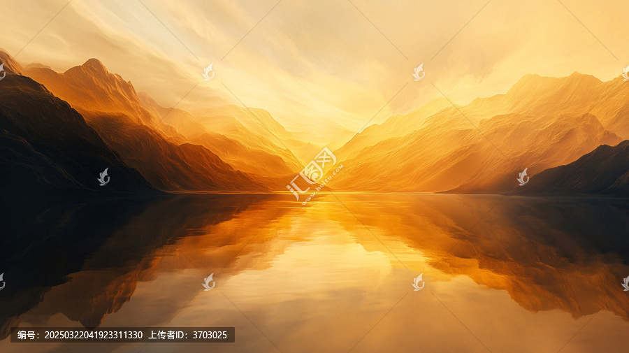 輕奢金色山水
