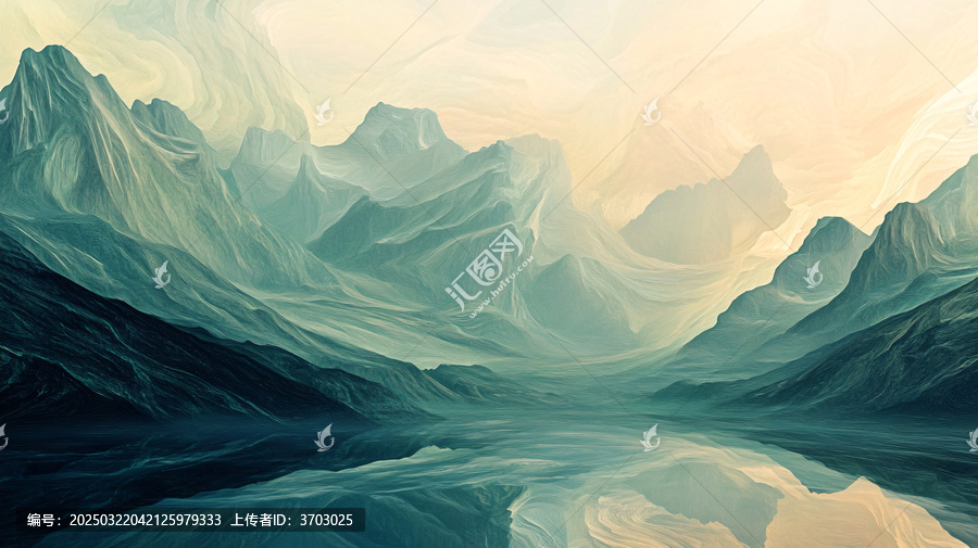 群山遠(yuǎn)山抽象錦繡山河
