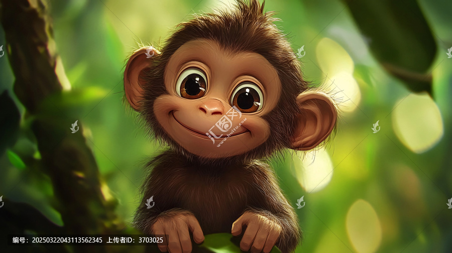 開心小猴頭像