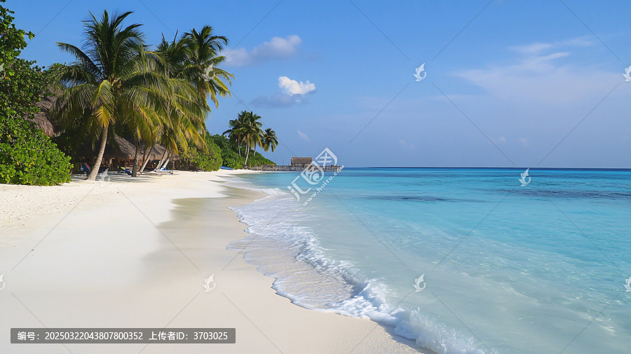 熱帶沙灘海浪