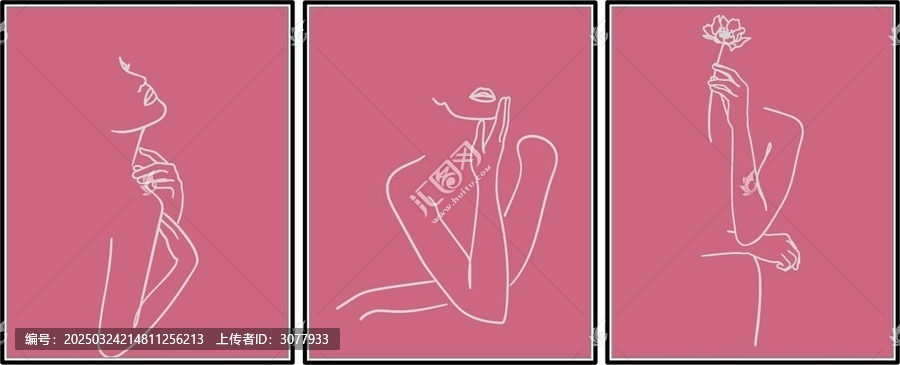 現(xiàn)代女性客廳裝飾畫