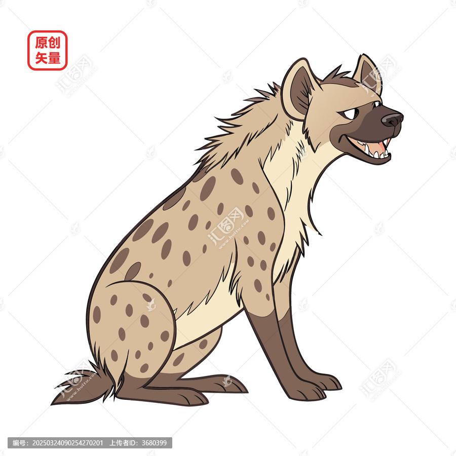 矢量插圖動物非洲鬣狗