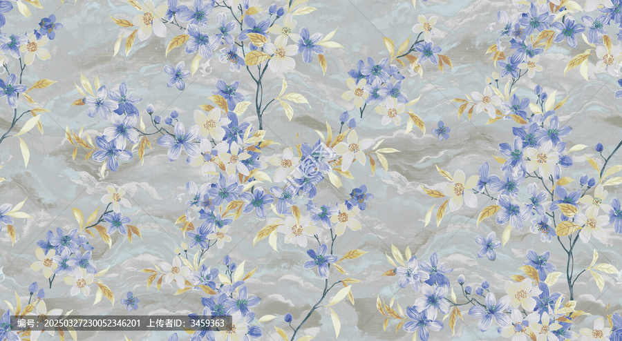 秘密花園田園墻紙輕奢北歐墻布