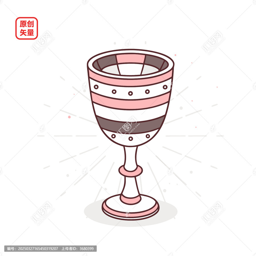 矢量插圖簡約藝術(shù)杯子